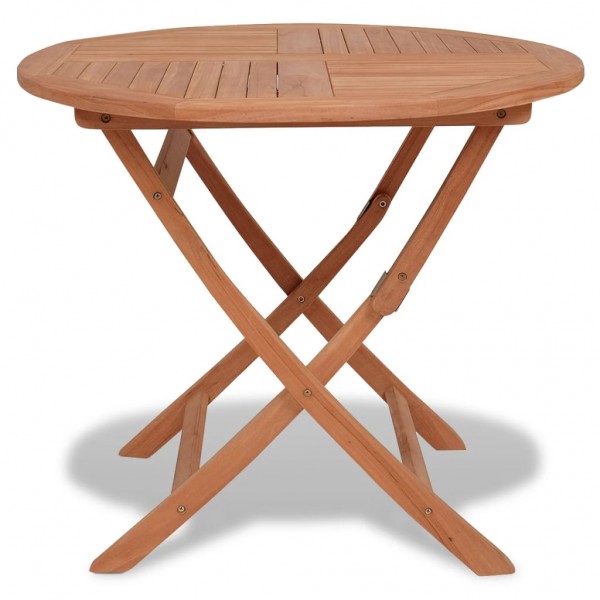 Mesa de jardín plegable madera de teca maciza 85x76 cm