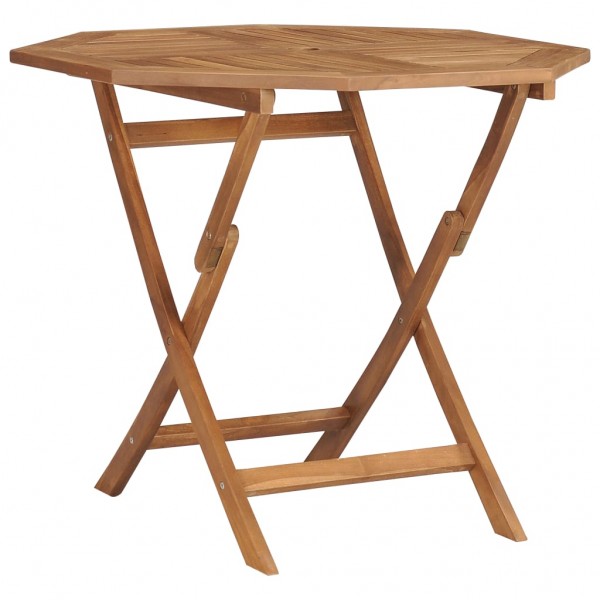 Mesa de jardín plegable madera de teca maciza 85x85x76 cm