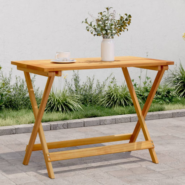 Mesa de jardín plegable madera maciza de acacia 90x52.5x65 cm