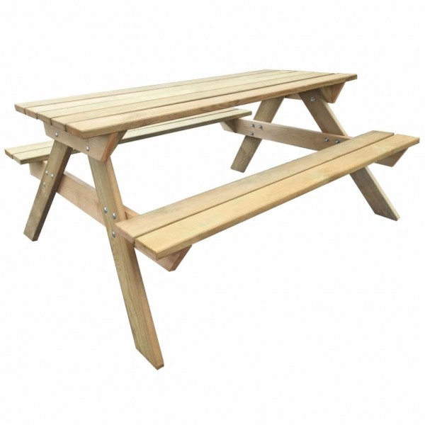 Mesa de picnic de madera de pino 150x135x71.5 cm
