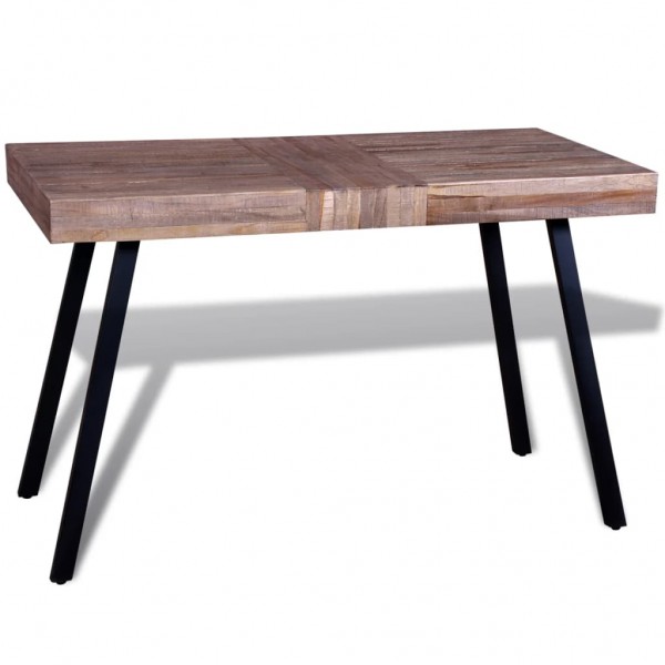 Mesa de salón de madera de teca reciclada