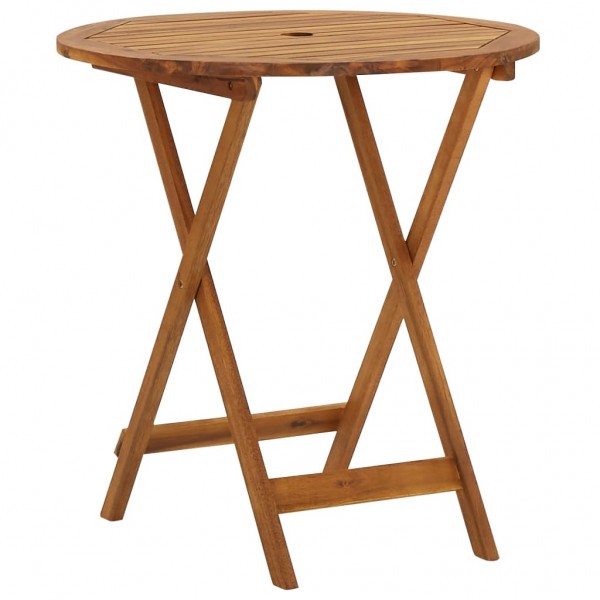 Mesa plegable de jardín de madera maciza de acacia 70 cm