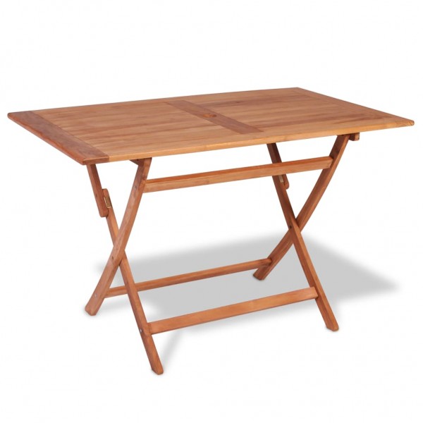 Mesa plegable de jardín madera maciza de teca 120x70x75 cm