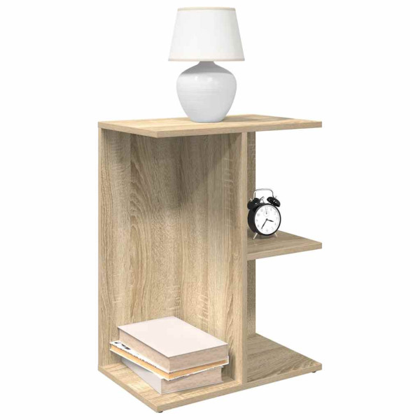 Mesita de noche madera de ingeniería roble sonoma 46.5x29x61 cm