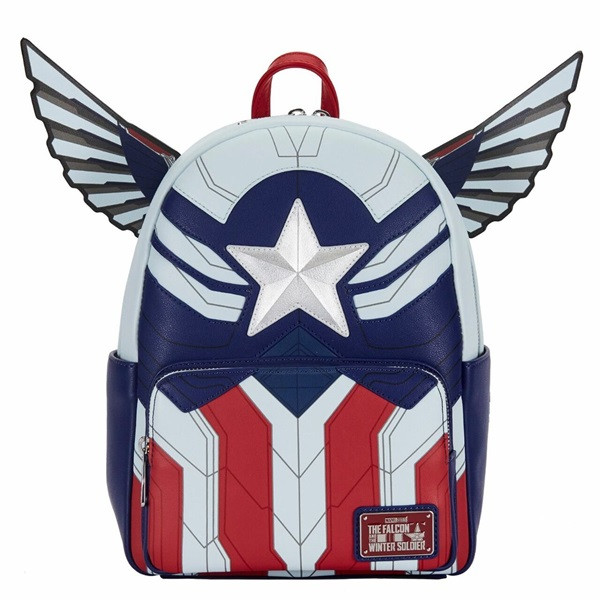 Mini mochila loungefly Marvel Falcon Capitán América Cosplay
