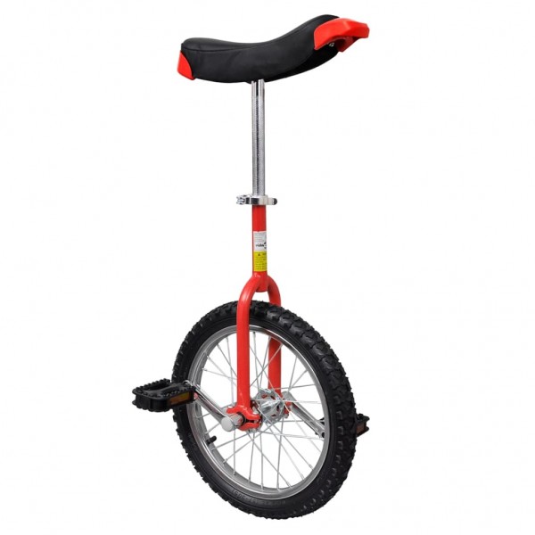 Monociclo rojo ajustable. 16 pulgadas