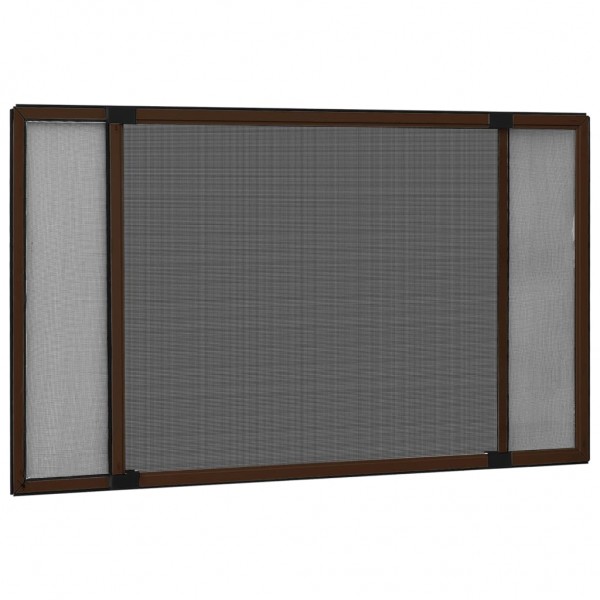 Mosquitera extensible para ventanas marrón (100-193)x75 cm