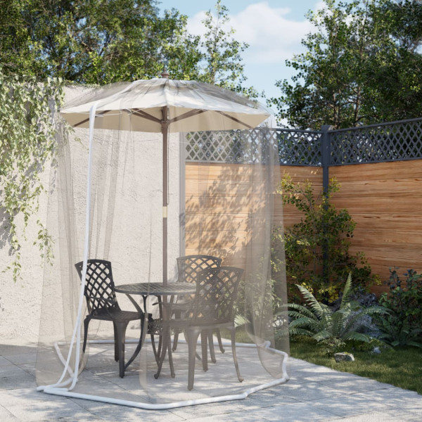 Mosquitera para sombrilla 220 malla blanca Φ330x250 cm
