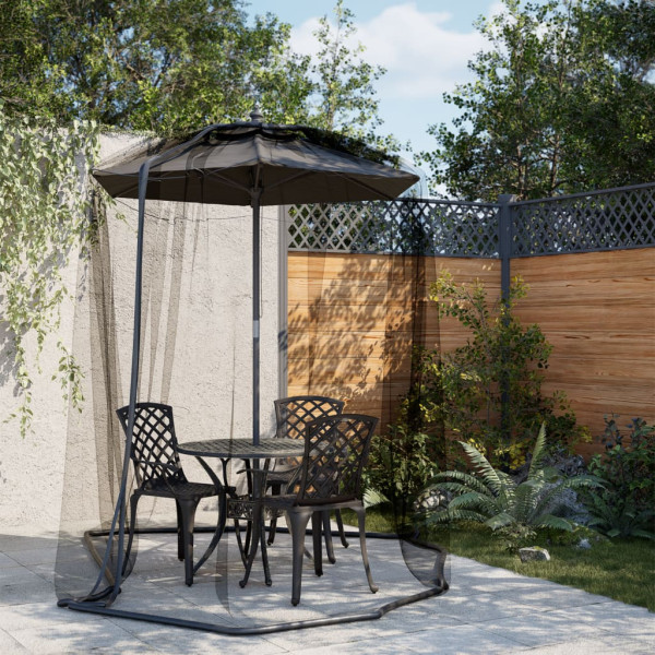 Mosquitera para sombrilla 220 malla negra Φ330x250 cm