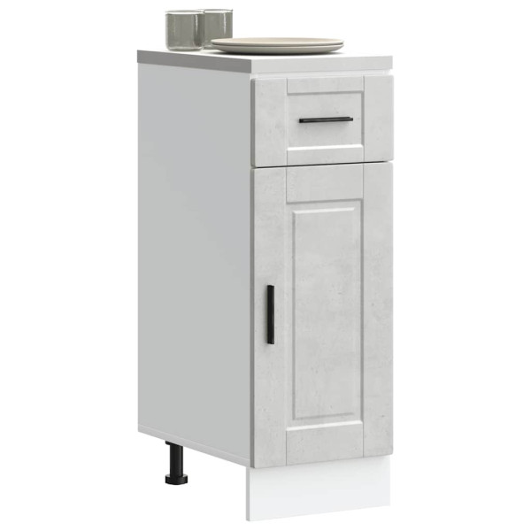 Mueble bajo de cocina porto gris cemento madera reconstituida