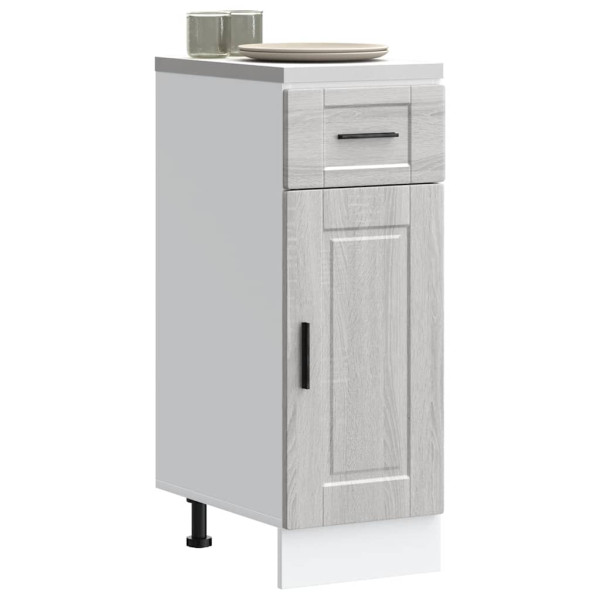 Mueble bajo de cocina porto gris sonoma madera reconstituida