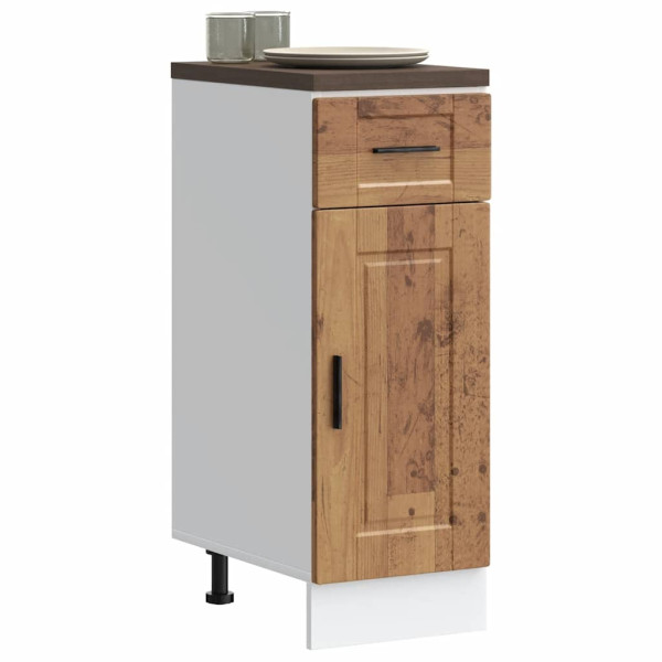 Mueble bajo de cocina porto madera vieja madera reconstituida