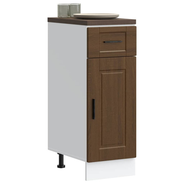 Mueble bajo de cocina porto roble marrón madera reconstituida