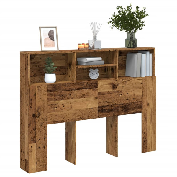 Mueble cabecero madera envejecida 140x19x103.5 cm