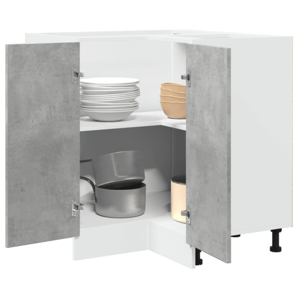 Mueble cocina madera ingeniería gris hormigón 75.5x75.5x81.5 cm