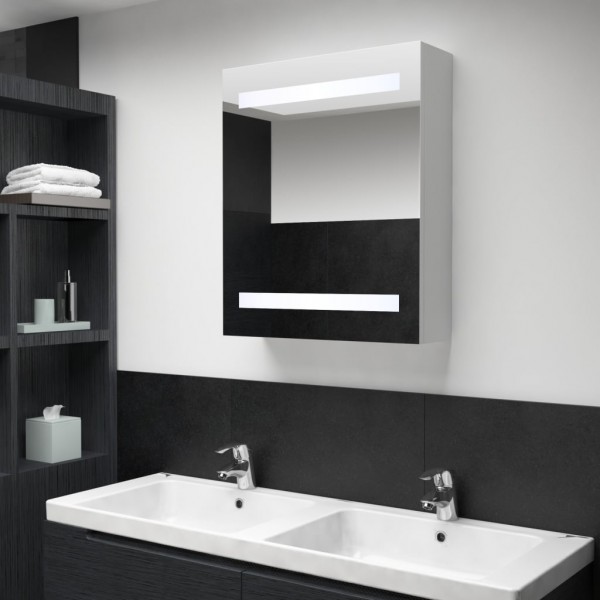Mueble de baño con espejo LED 50x13.5x60 cm