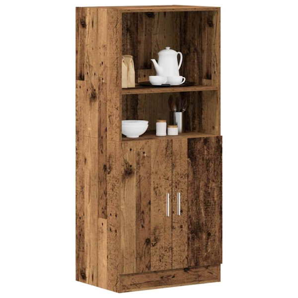Mueble de cocina madera ingeniería envejecida 57x41.5x131.5 cm