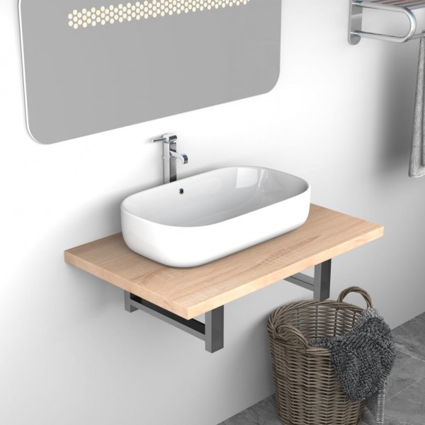 Mueble de cuarto de baño roble 60x40x16.3 cm