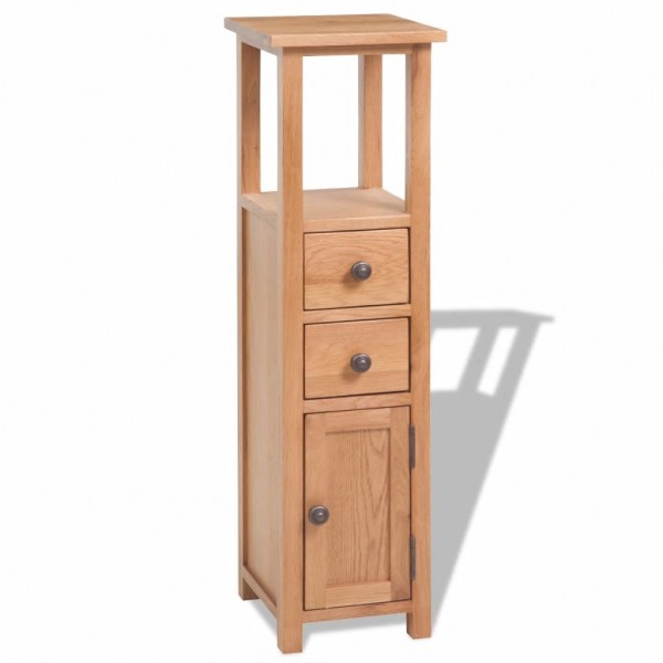 Mueble de esquina de madera de roble maciza 26x26x94 cm