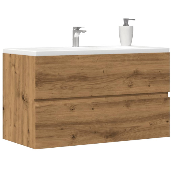 Mueble de lavabo madera ingeniería roble artisian 90x38.5x45 cm