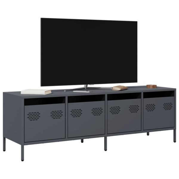 Mueble de TV acero laminado en frío antracita 135x39x43.5 cm