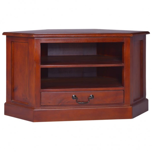 Mueble de TV de esquina madera maciza de caoba marrón
