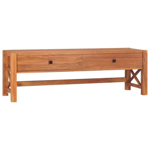 Mueble de TV de madera de teca 140x40x45 cm