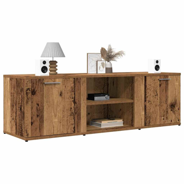 Mueble de TV madera contrachapada envejecida 120x34x37 cm