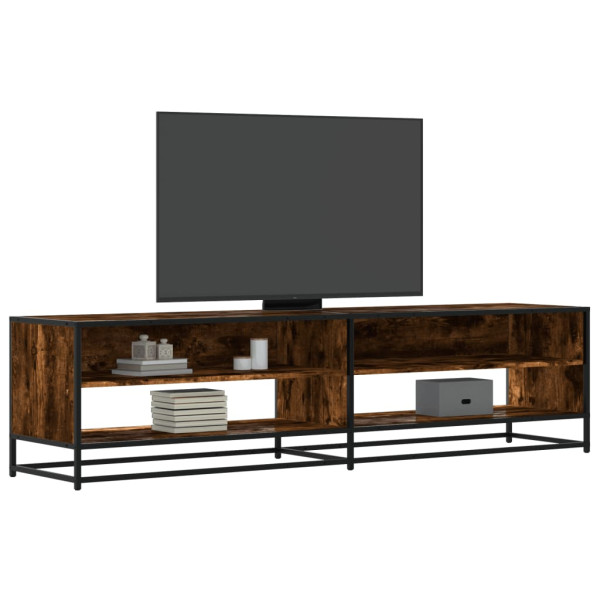Mueble de TV madera de ingeniería roble ahumado 180.5x40x46 cm