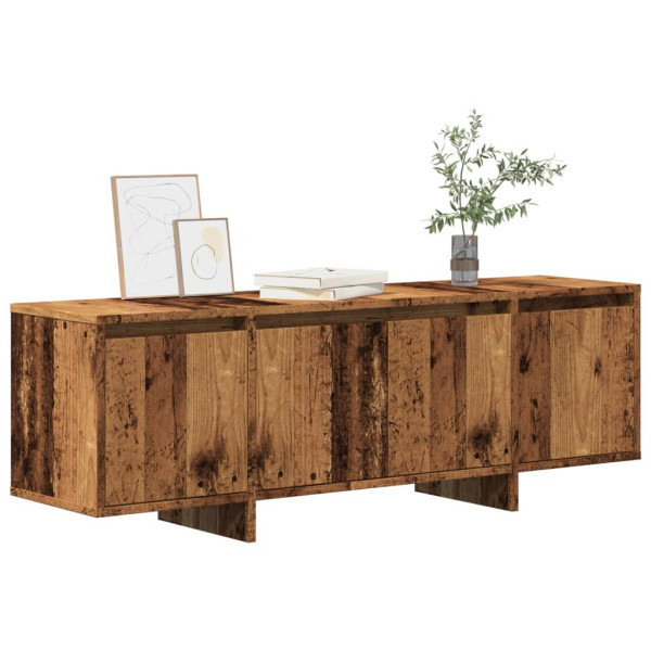 Mueble de TV madera ingeniería madera envejecida 120x30x40.5 cm