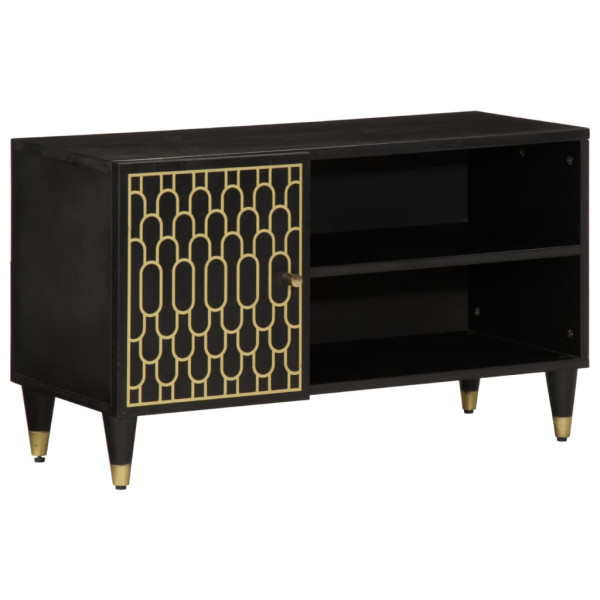 Mueble de TV madera maciza de mango 80x31x46 cm