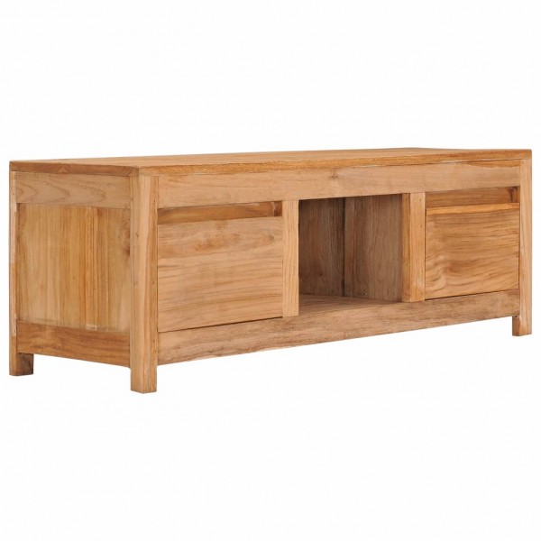 Mueble de TV madera maciza de teca 100x30x35 cm