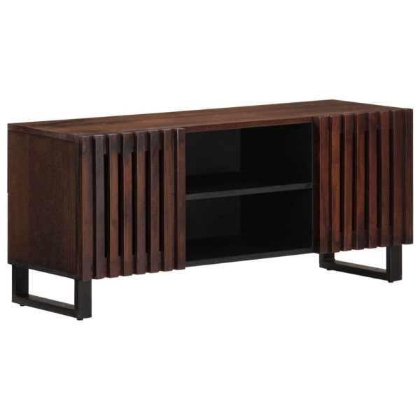 Mueble de TV madera maciza mango marrón 105x34x46 cm