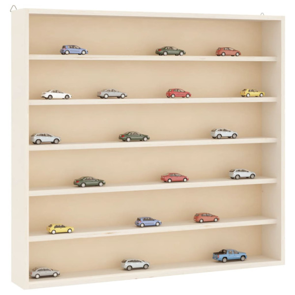 Mueble expositor de pared con 6 estantes 60x8.5x55 cm