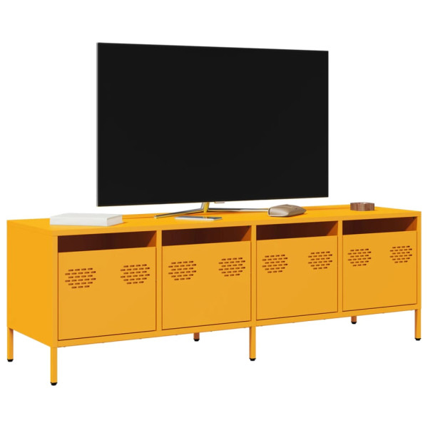 Mueble para TV acero laminado en frío amarillo 135x39x43.5 cm