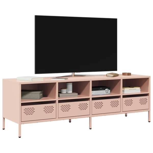 Mueble para TV acero laminado en frío rosa 135x39x43.5 cm
