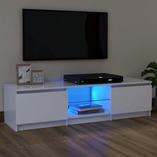 Mueble para TV con luces LED blanco 120x30x35.5 cm