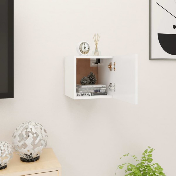 Mueble para TV de pared blanco 30.5x30x30 cm
