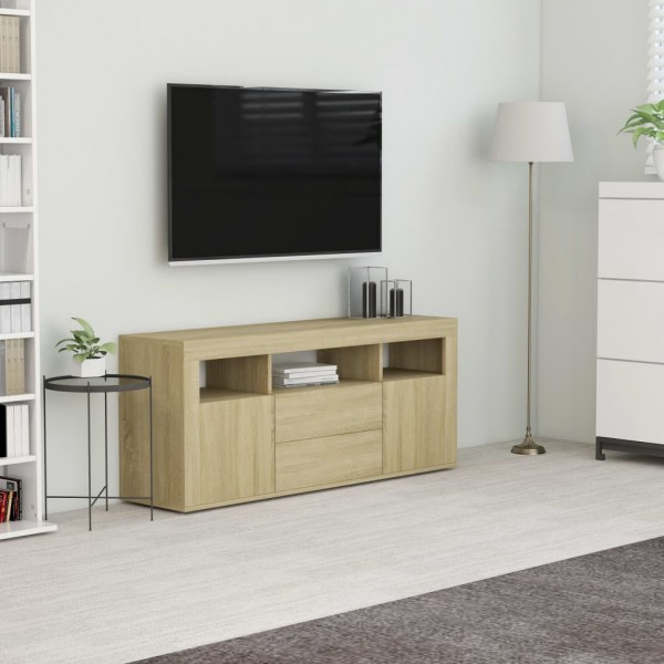 Mueble para TV madera contrachapada color roble 120x30x50 cm