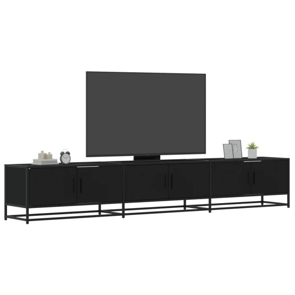 Mueble para TV madera de ingeniería negro 240x35x41 cm