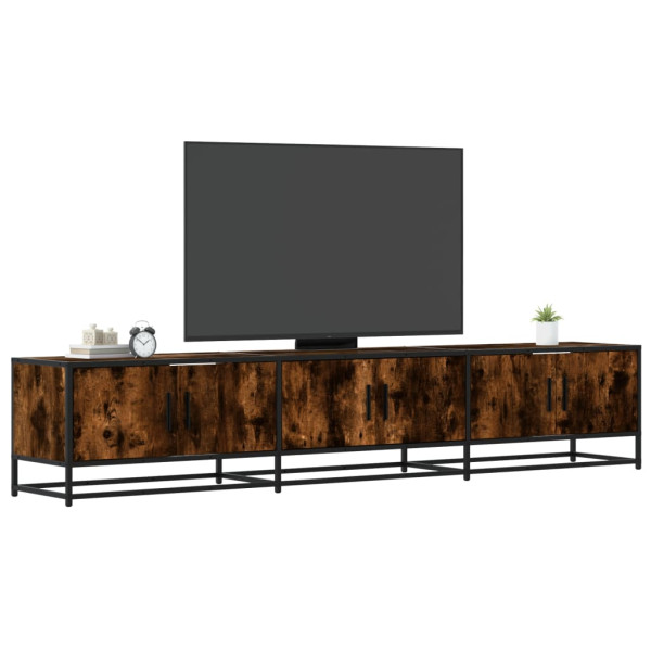 Mueble para TV madera de ingeniería roble ahumado 210x35x41 cm