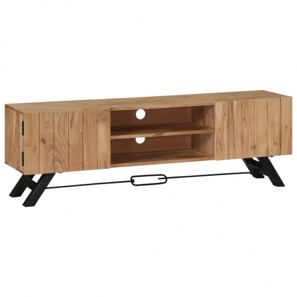Mueble para TV madera maciza de acacia 140x30x45 cm