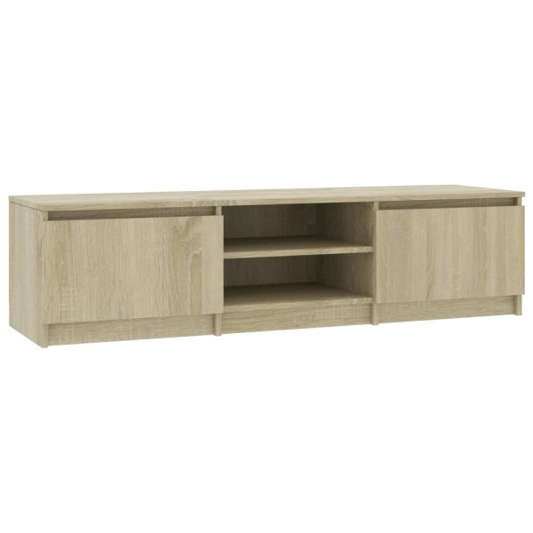Mueble TV madera contrachapada color roble Sonoma 140x40x35.5cm