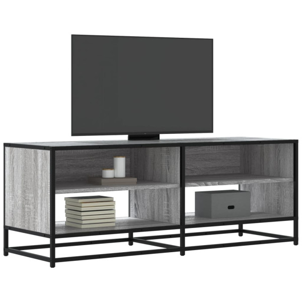 Mueble TV metal y madera ingeniería gris Sonoma 120.5x40x46 cm