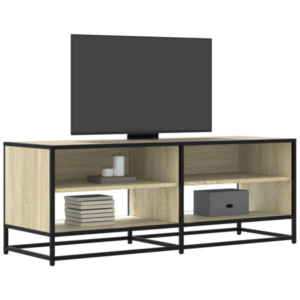 Mueble TV metal y madera ingeniería roble Sonoma 120.5x40x46 cm