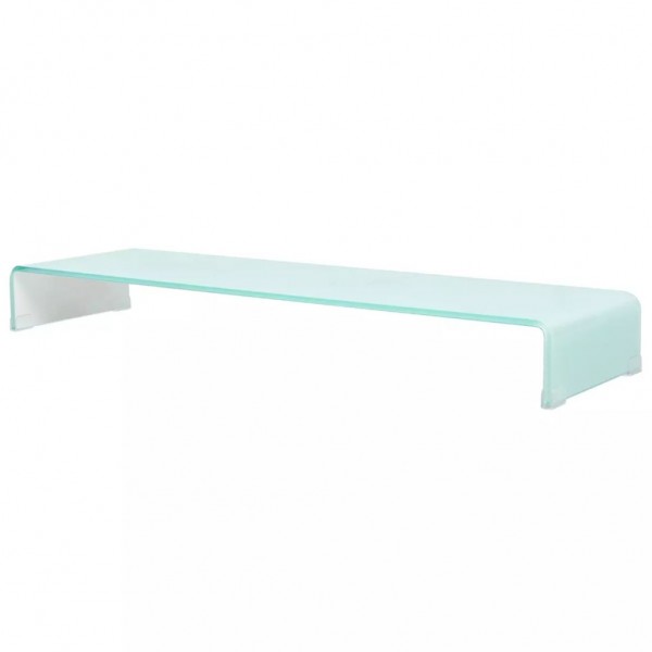 Mueble TV/Elevador de monitor cristal verde 110x30x13 cm