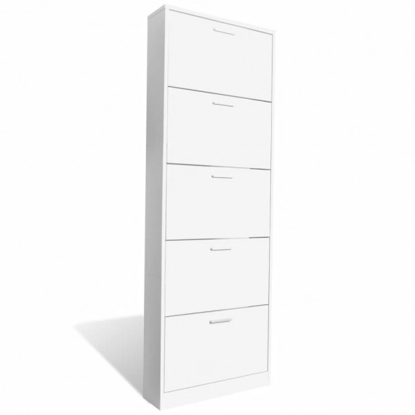 Mueble zapatero blanco con 5 compartimentos