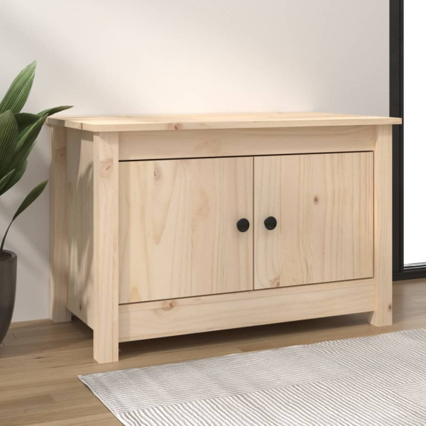 Mueble zapatero de madera maciza de pino 70x38x45.5 cm