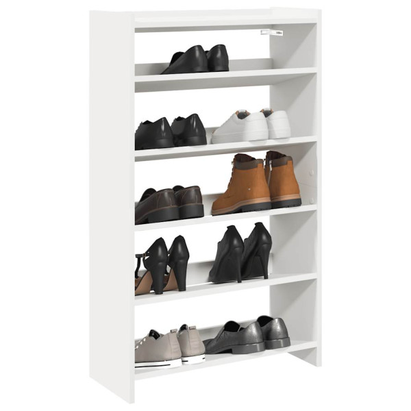 Mueble zapatero madera contrachapada blanco 60x25x100 cm