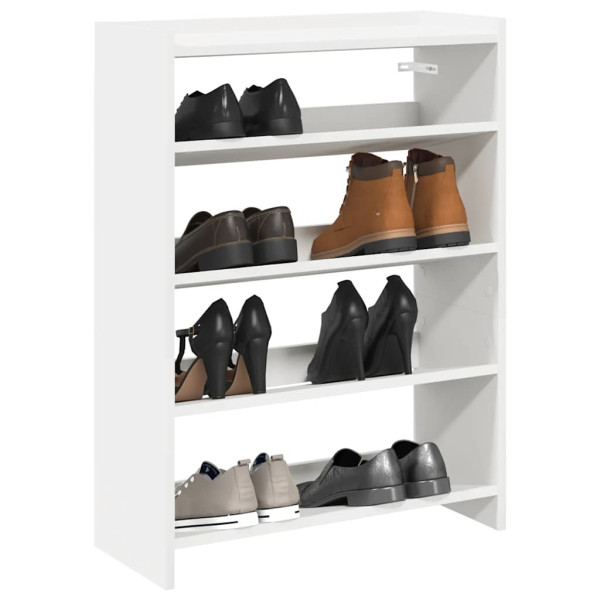 Mueble zapatero madera contrachapada blanco 80x25x61.5 cm
